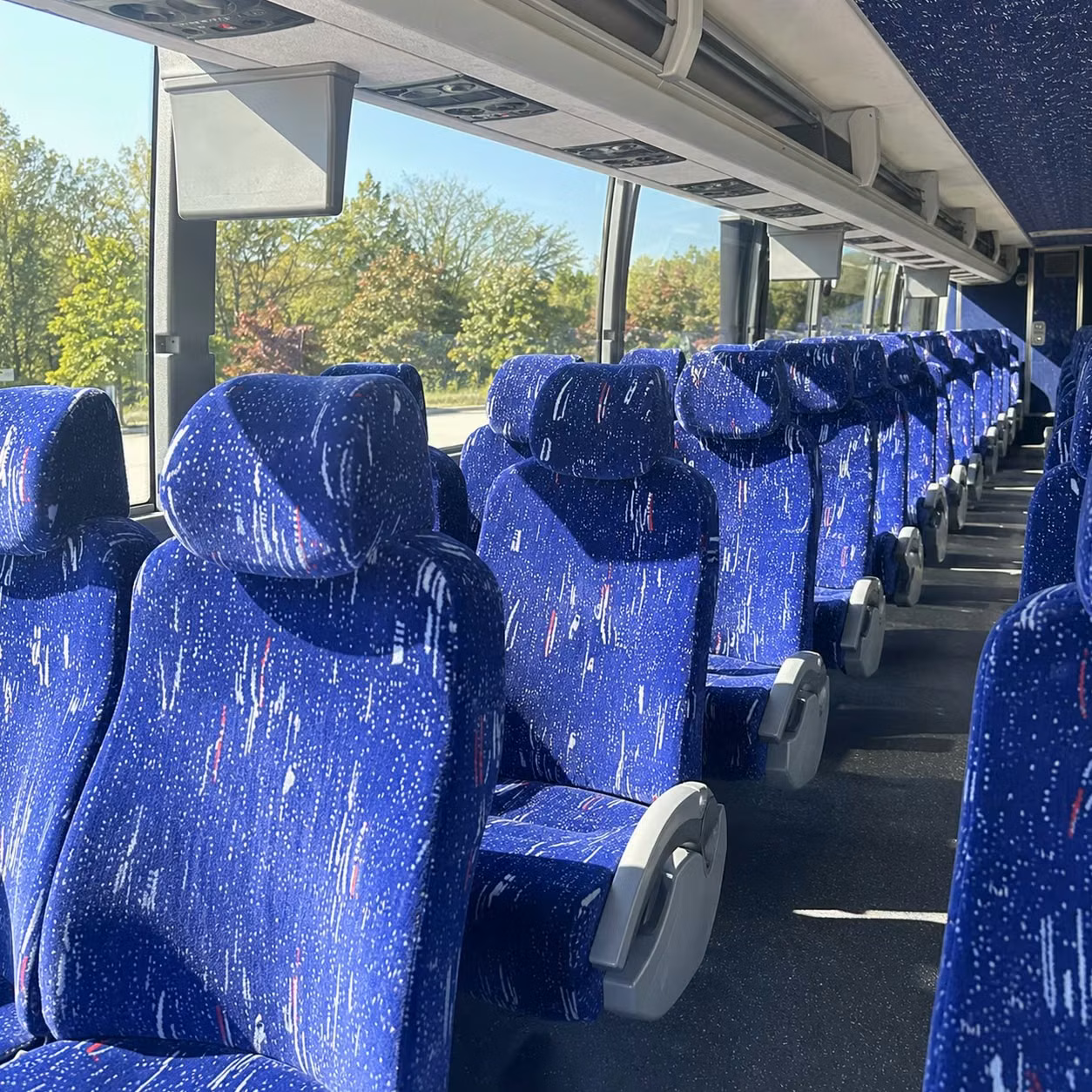56 passenger charter bus interior